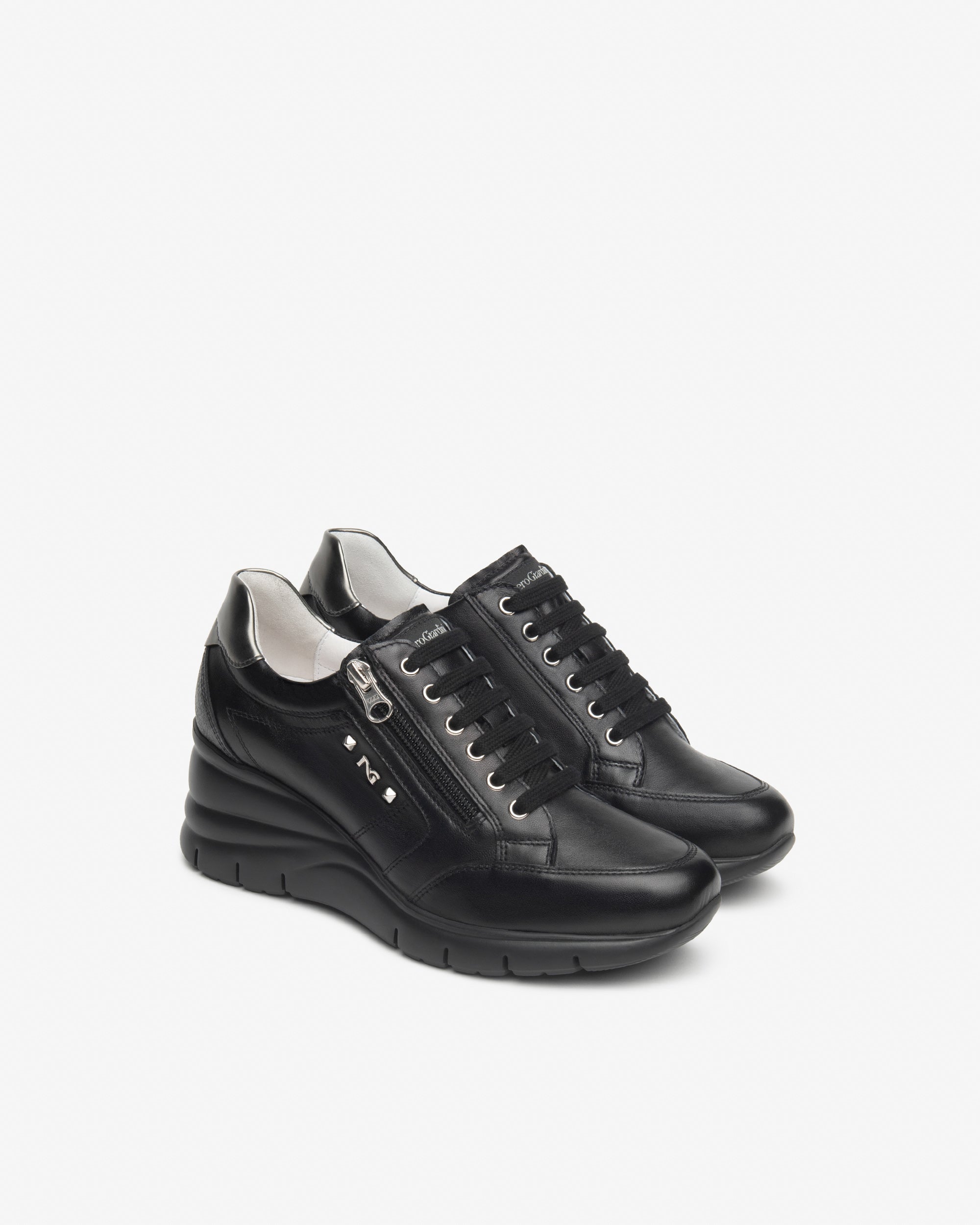 Nero Giardini Sneakers cuir tissu femme Memory confort