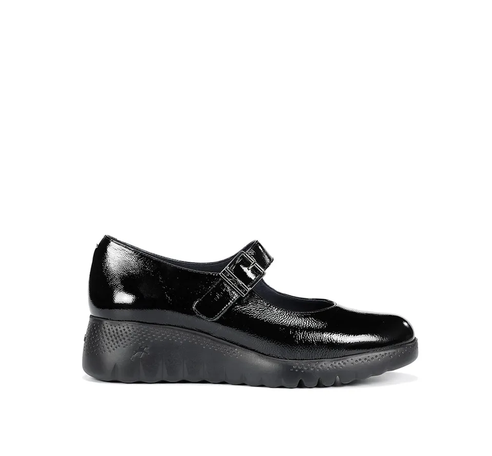 Fluchos Live F2247 chaussure noir femme compensée