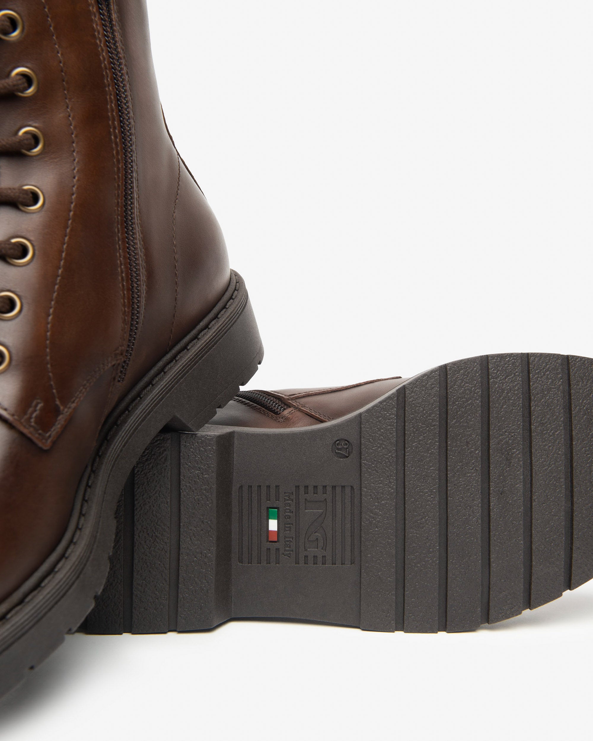 Nero Giardini Combat Boots Bottines Femme Cuir
