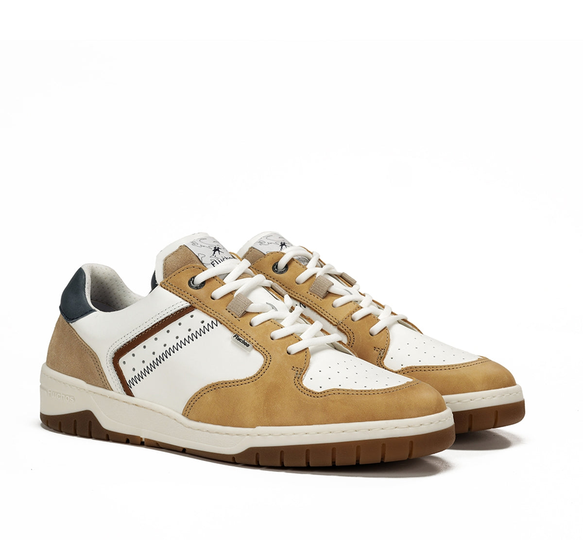 Fluchos Roger F1954 basket homme jaune cuir