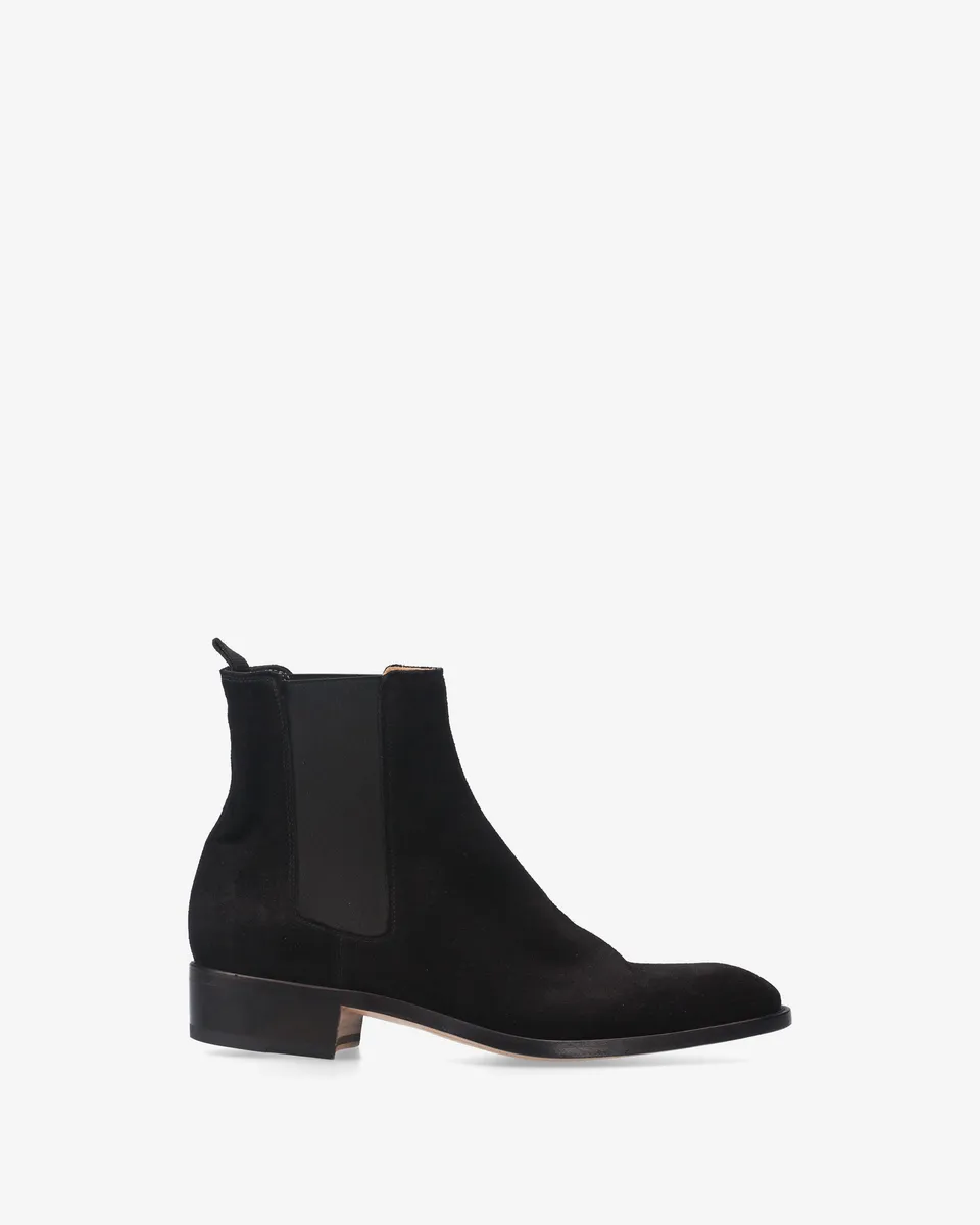 Premiata Boots bottines daim noir homme talon 30 mm