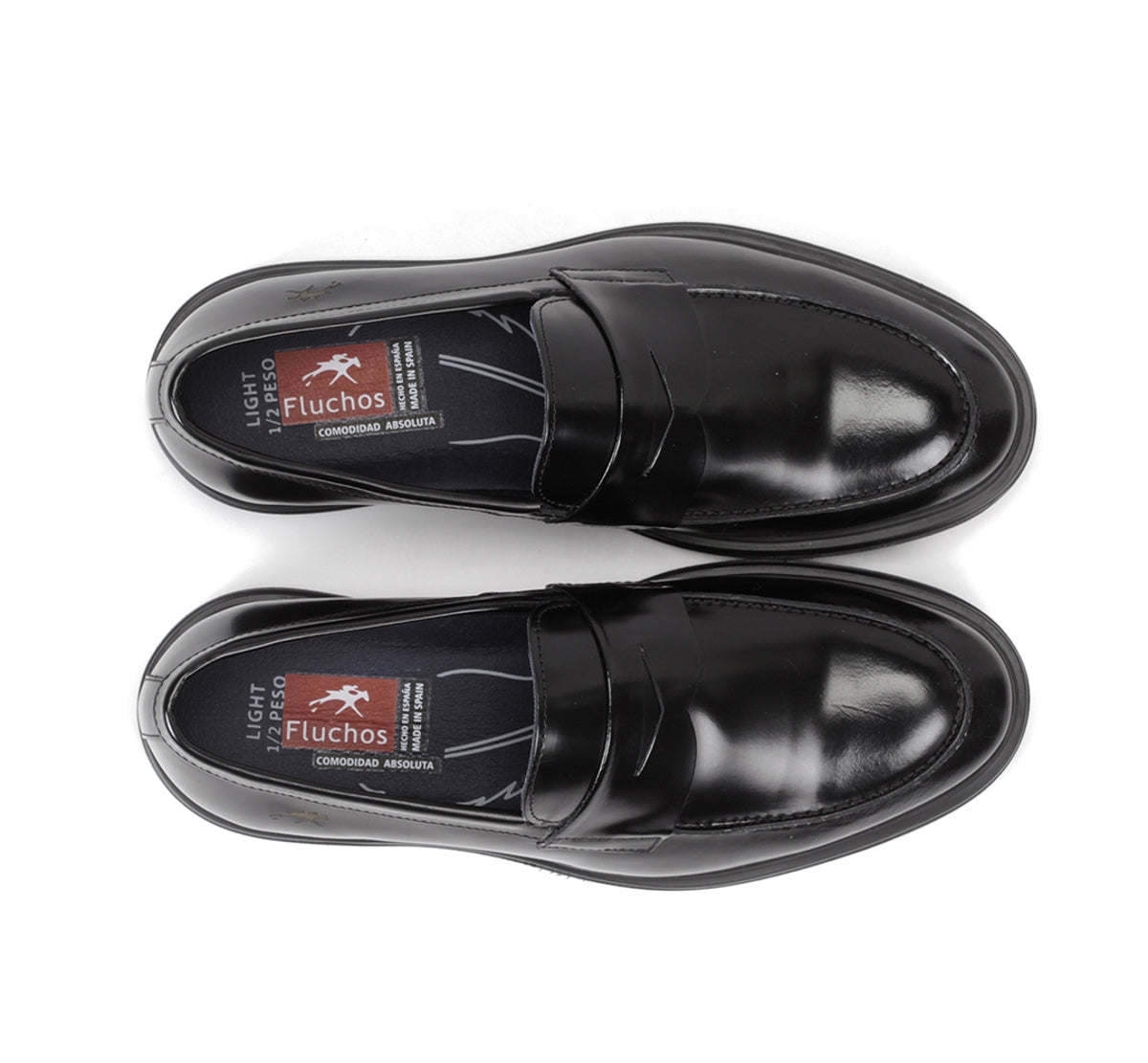Fluchos Belgas F0633 Mocassins Noir Léger Homme