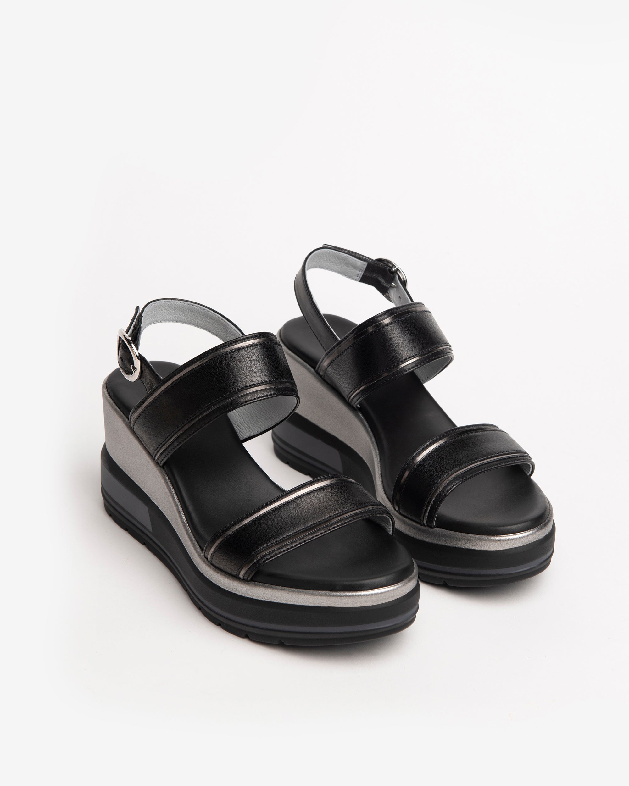 Nero Giardini Sandals sandales cuir femme compensées 7,5cm