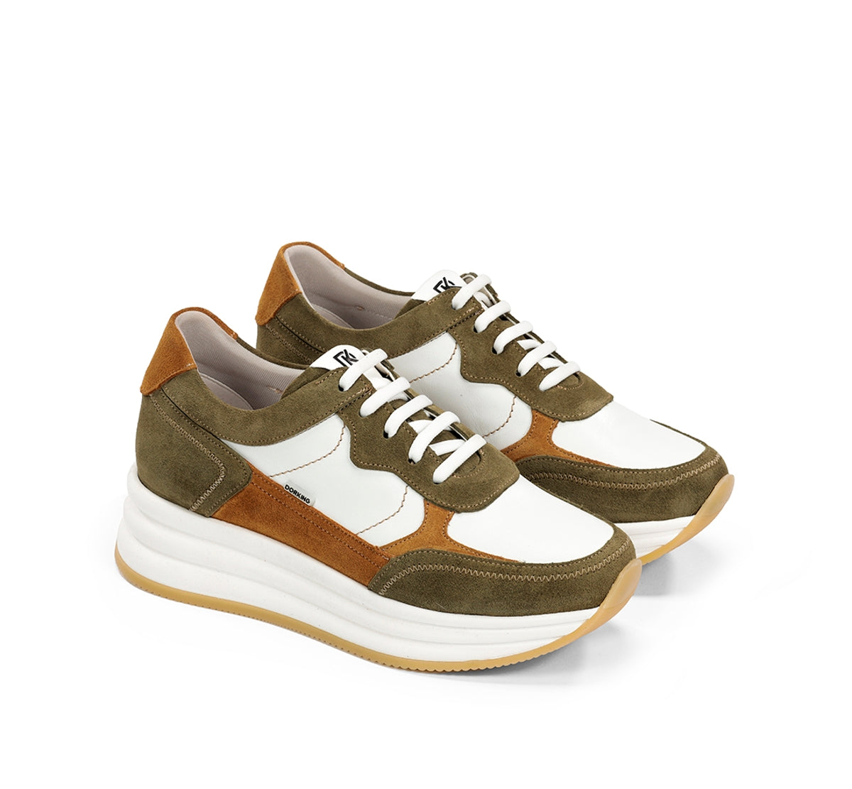 Fluchos Dorking Draz D9436 baskets vert femme plateforme
