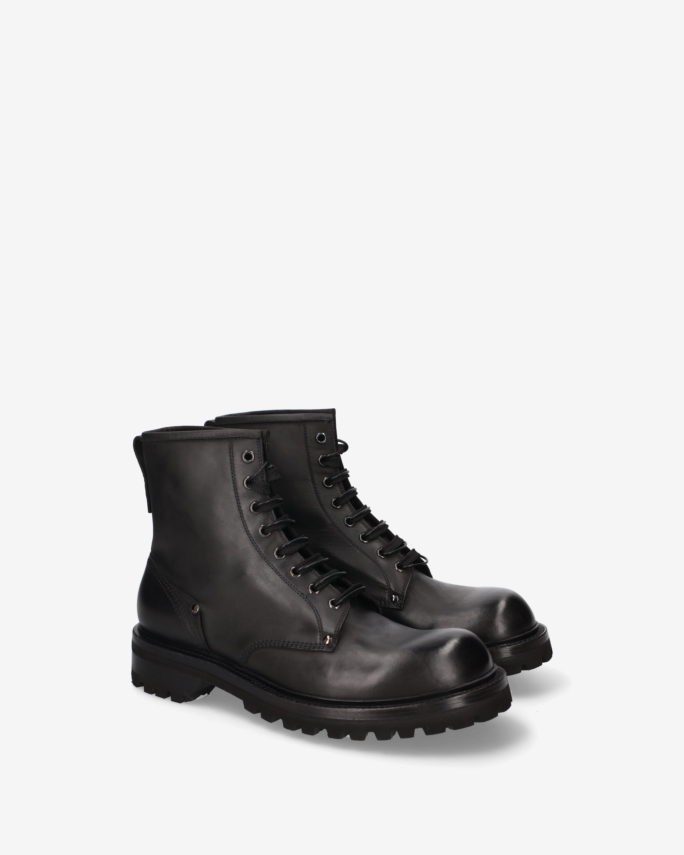 Premiata Brusk bottines cuir noir lacets