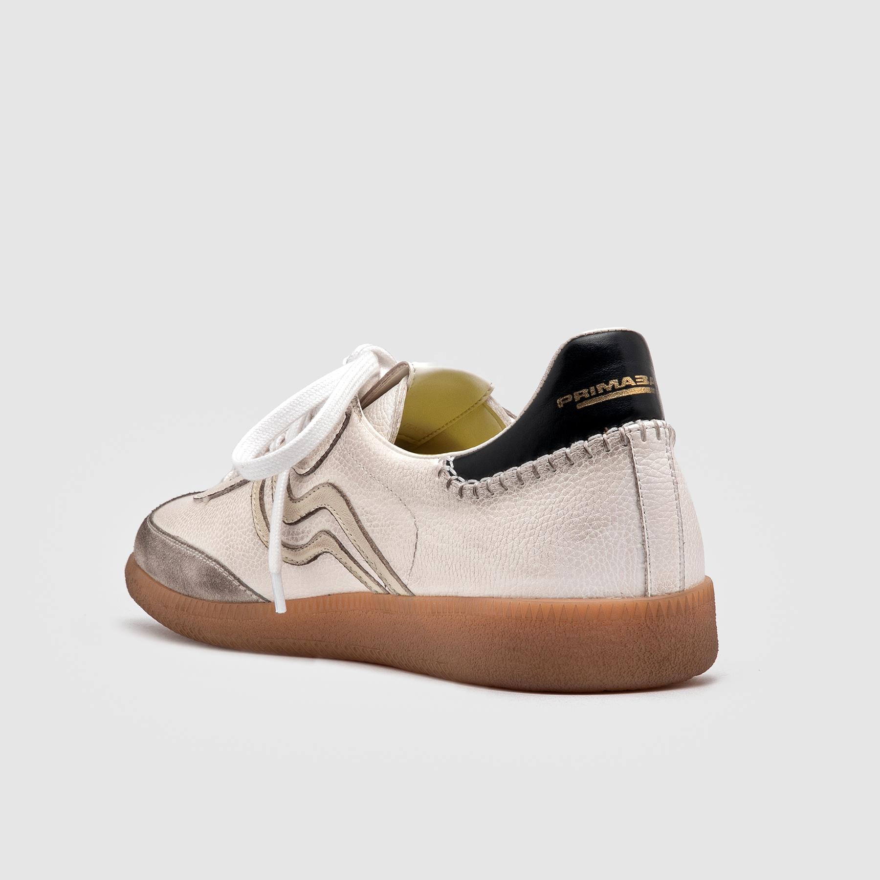Primabase Polo sneakers cuir blanc confort