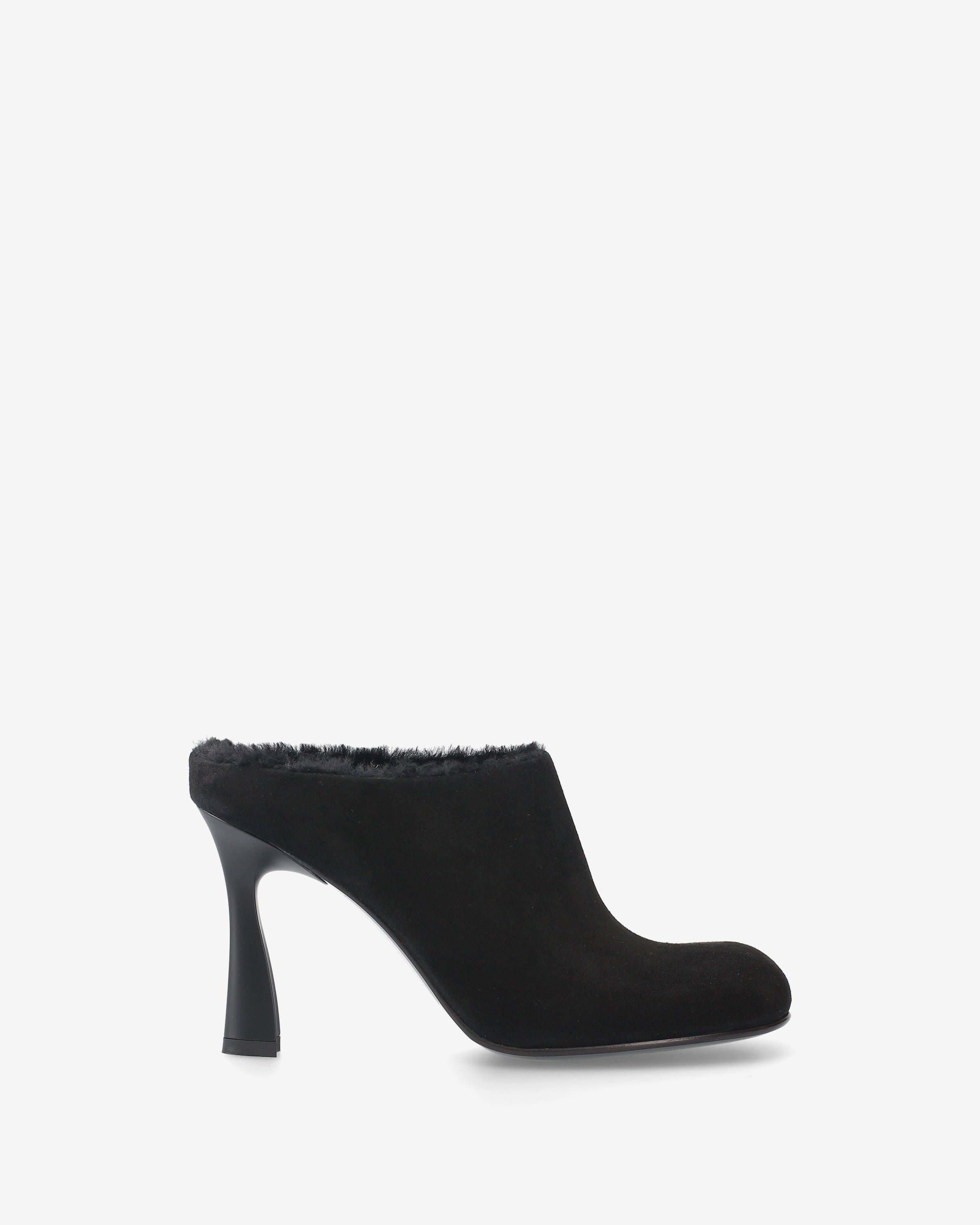 Premiata sabots cuir fourrés noirs femme