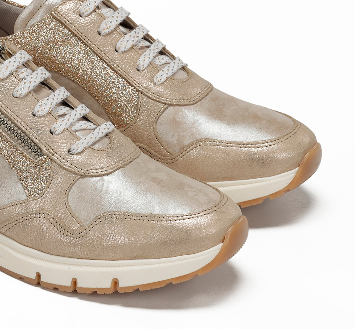 Fluchos Dorking Serena D9556 baskets femme doré cuir