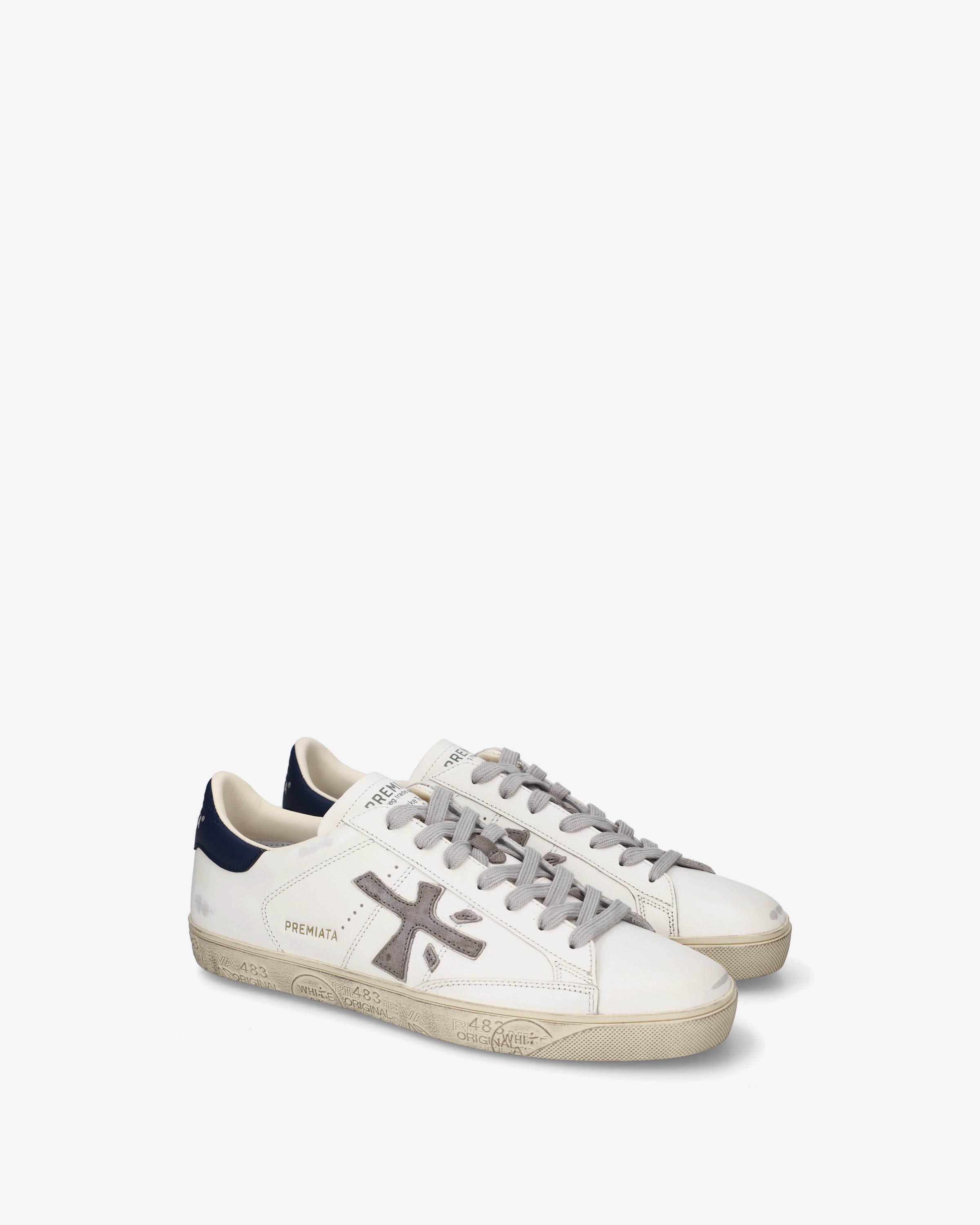 Premiata Steven 8479 sneakers cuir creme homme