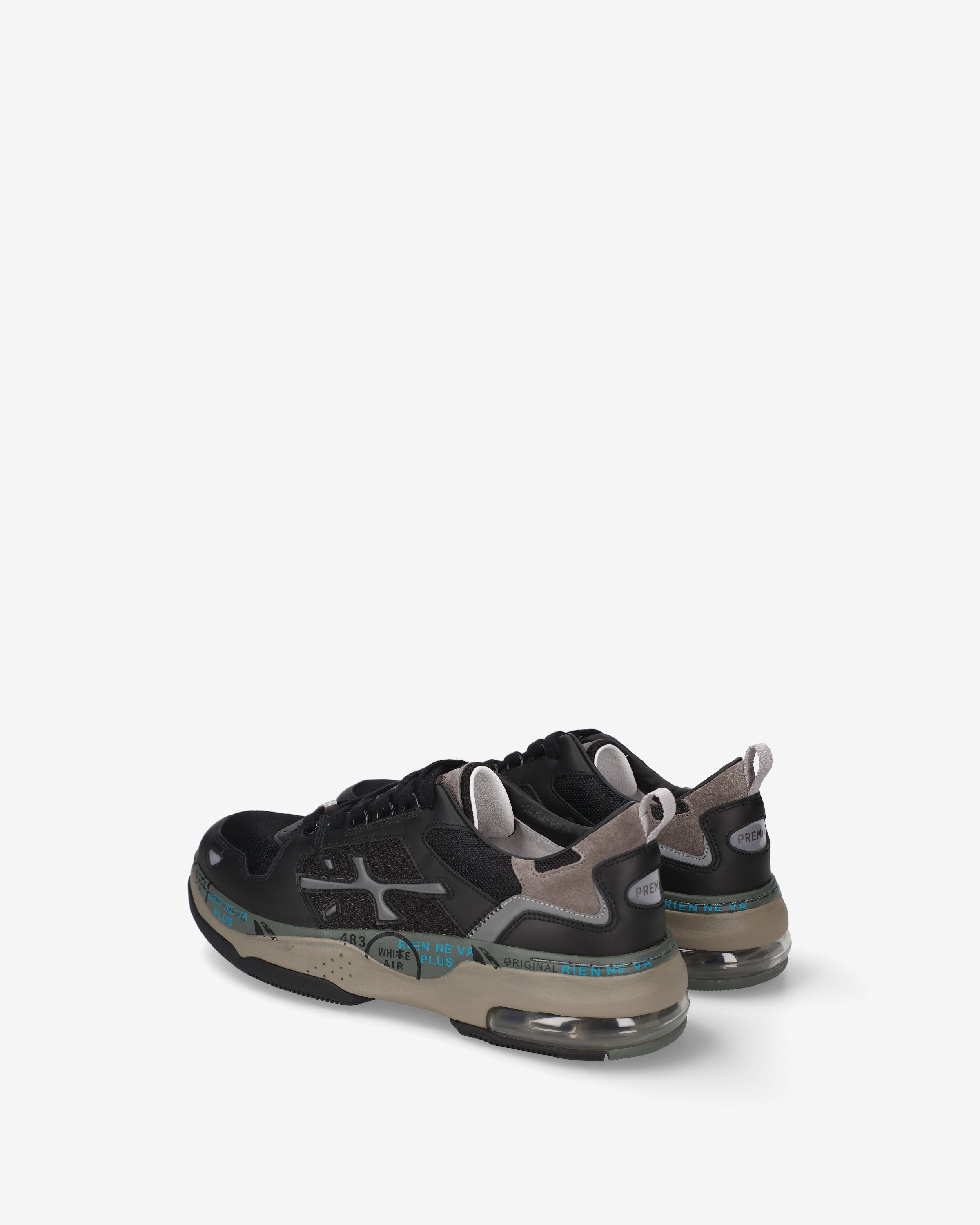 Premiata Drake 524 sneakers homme cuir noir semelle air