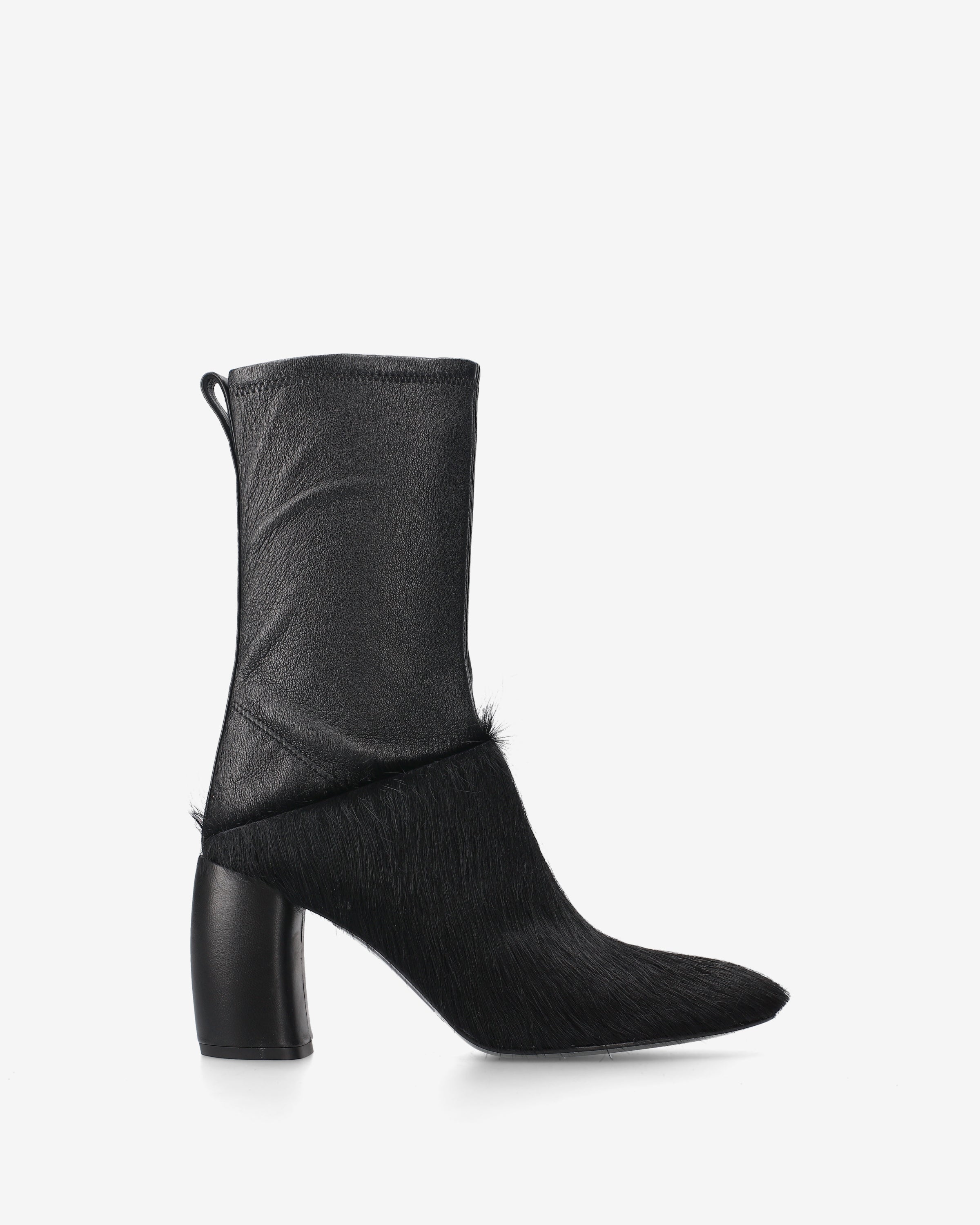 Premiata boots femme cuir noir talon 8 cm