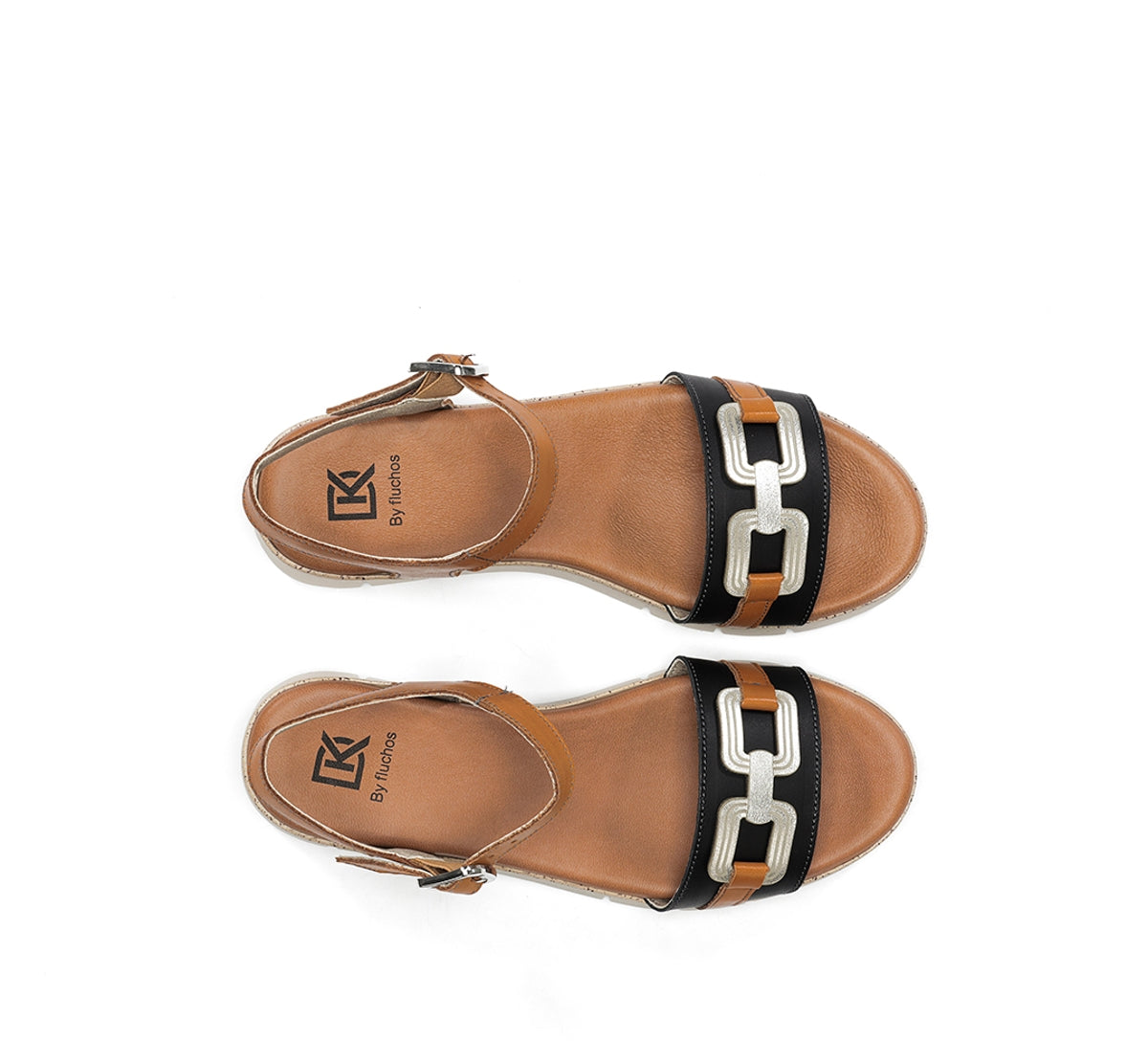 Dorking by Fluchos Klau D9484 sandales femme noires