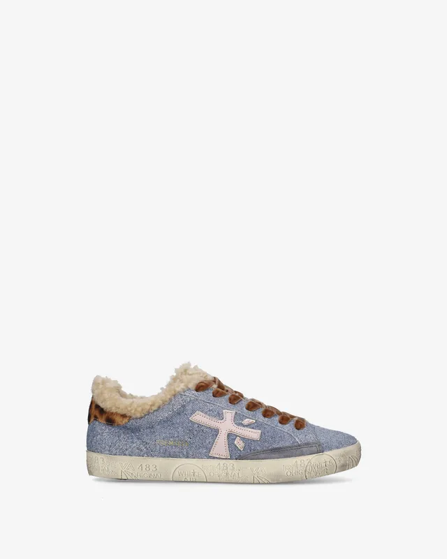 Premiata Stevend 8698m baskets jean bleu clair