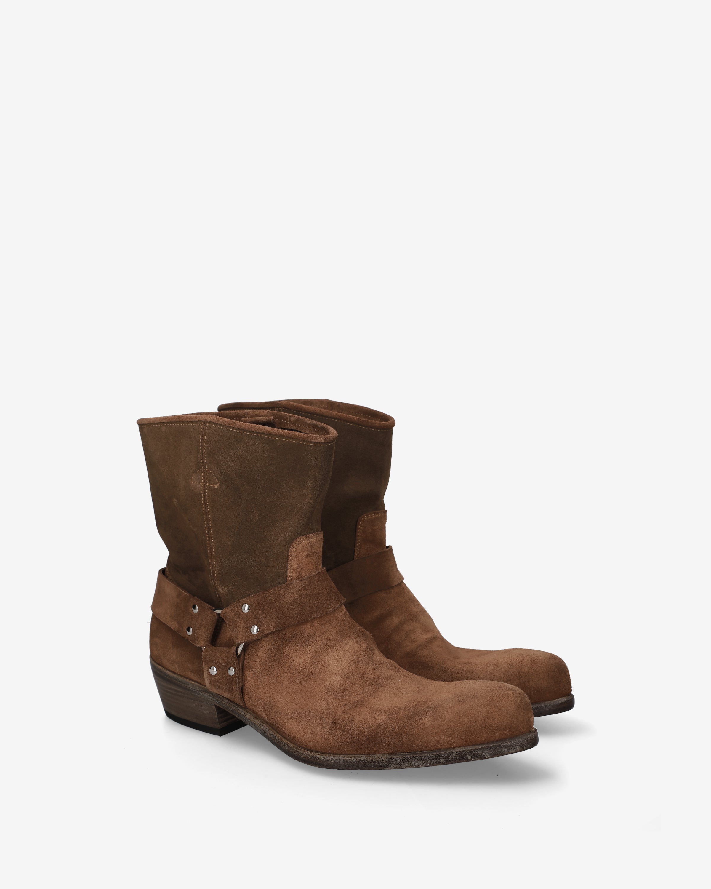Premiata Boots Engineer homme daim cigare sangle anneau