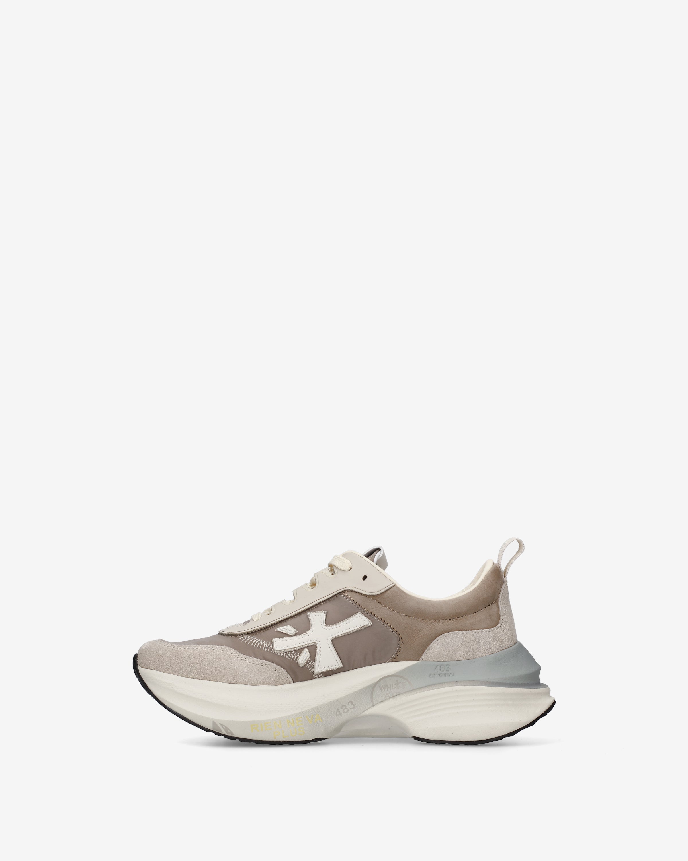 Premiata Hill 8710 sneakers femme beige semelle 5 cm