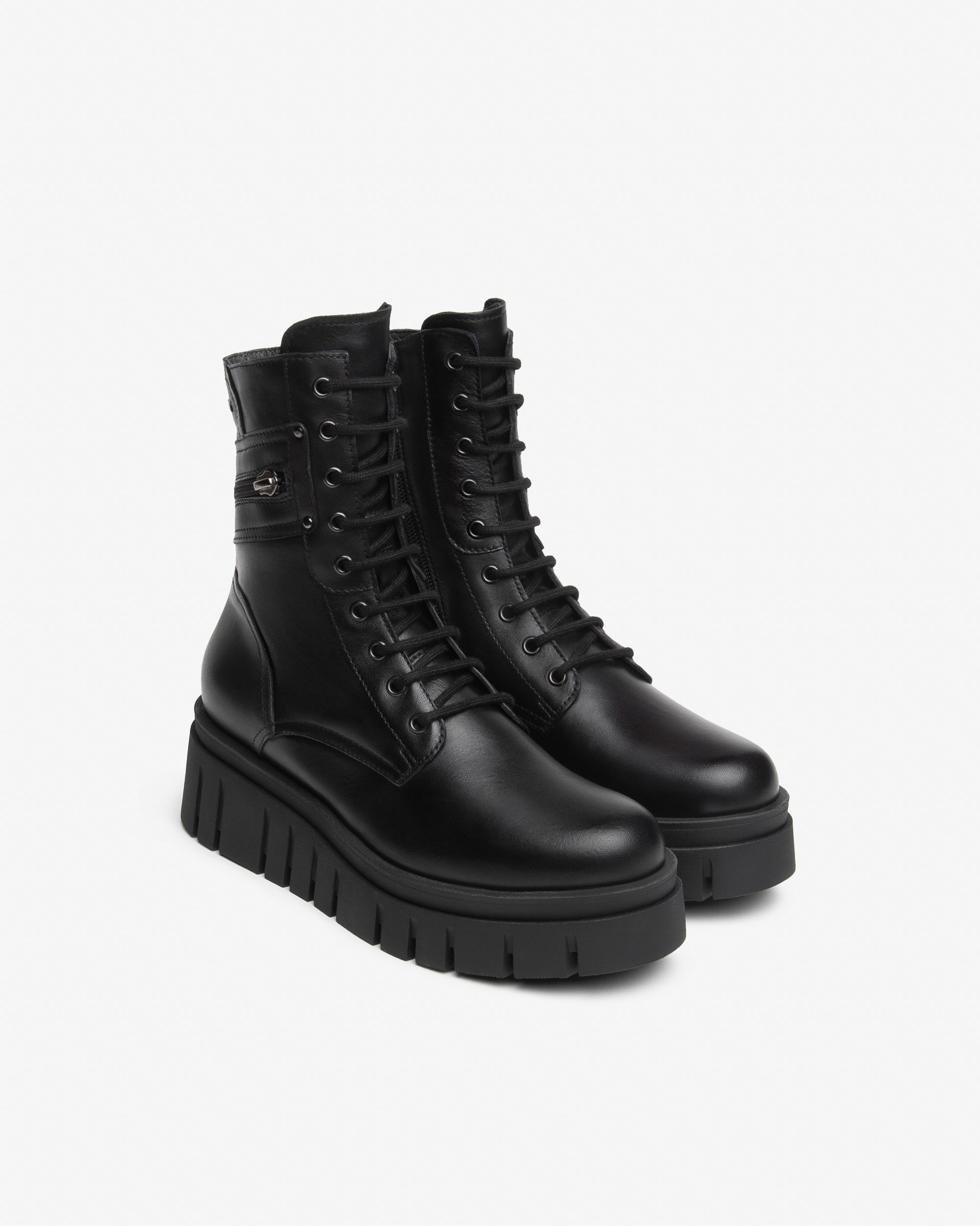 Nero Giardini Combat Boots rangers cuir fourrées femme