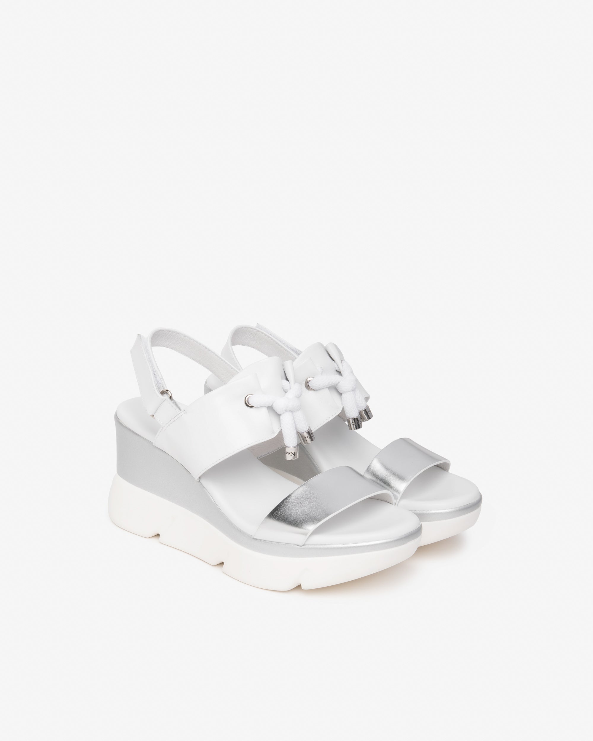 Nero Giardini Sandals sandales cuir femme tissu technique