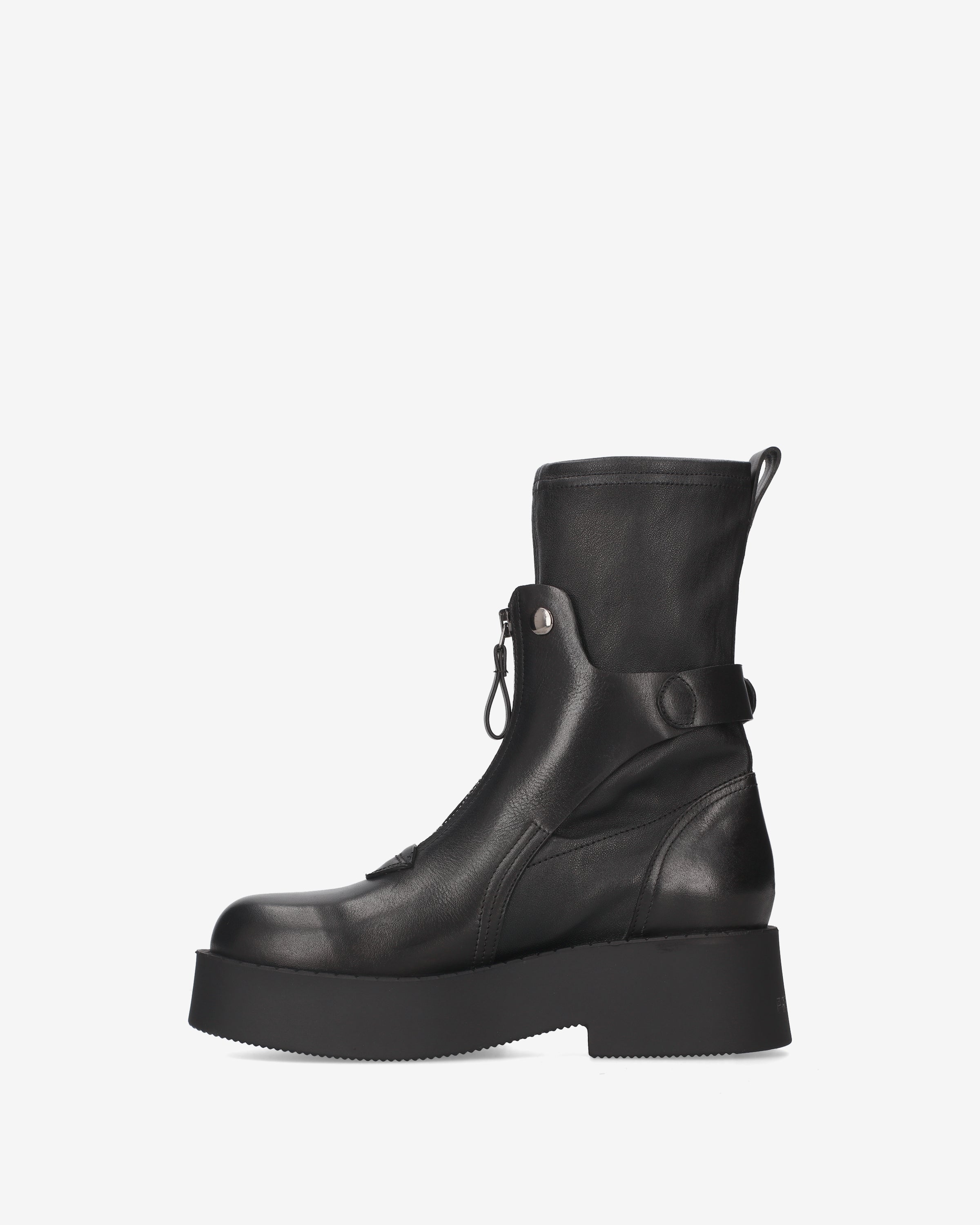Premiata Boots bottines femme cuir noir cloutées plateforme