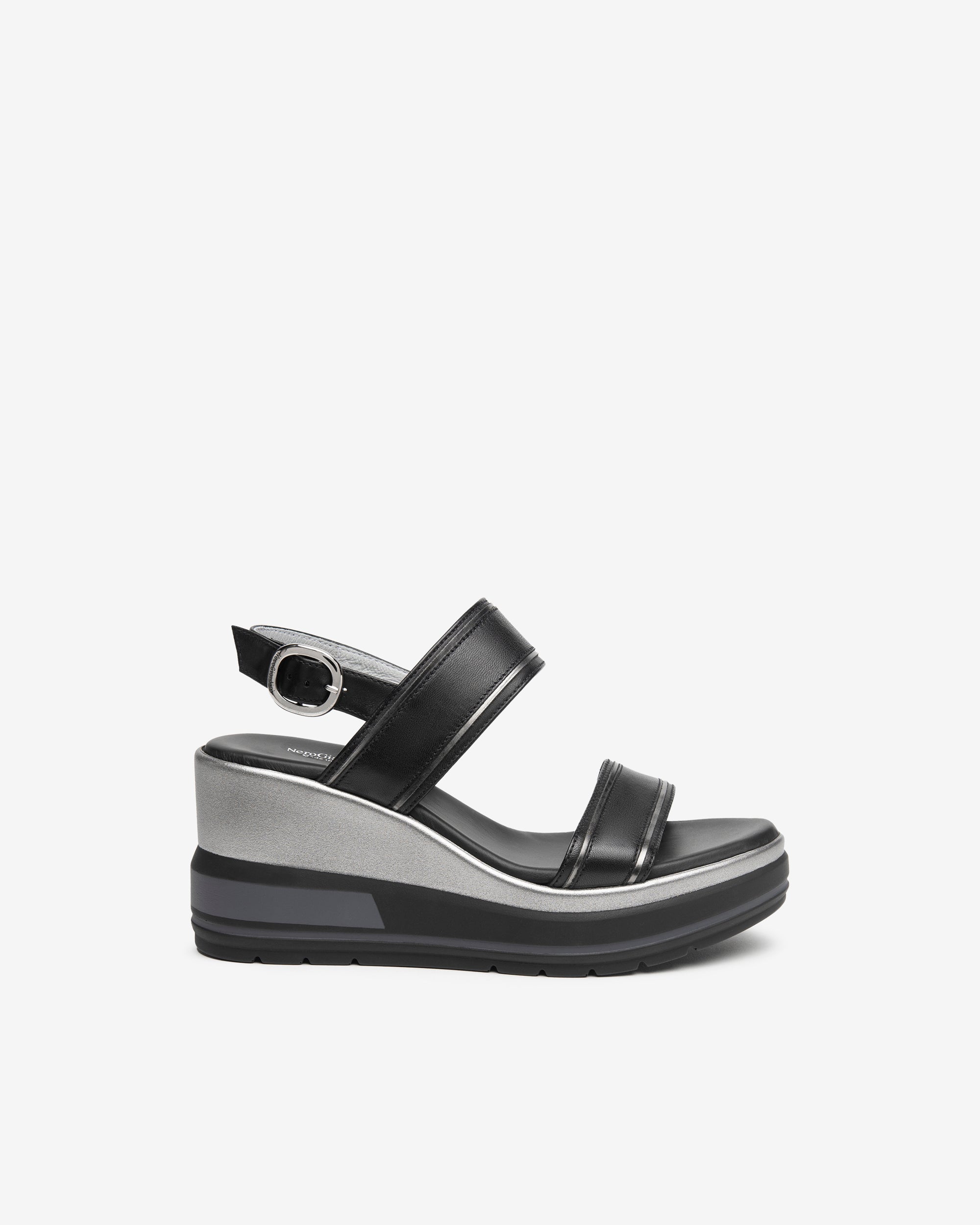 Nero Giardini Sandals sandales cuir femme compensées 7,5cm