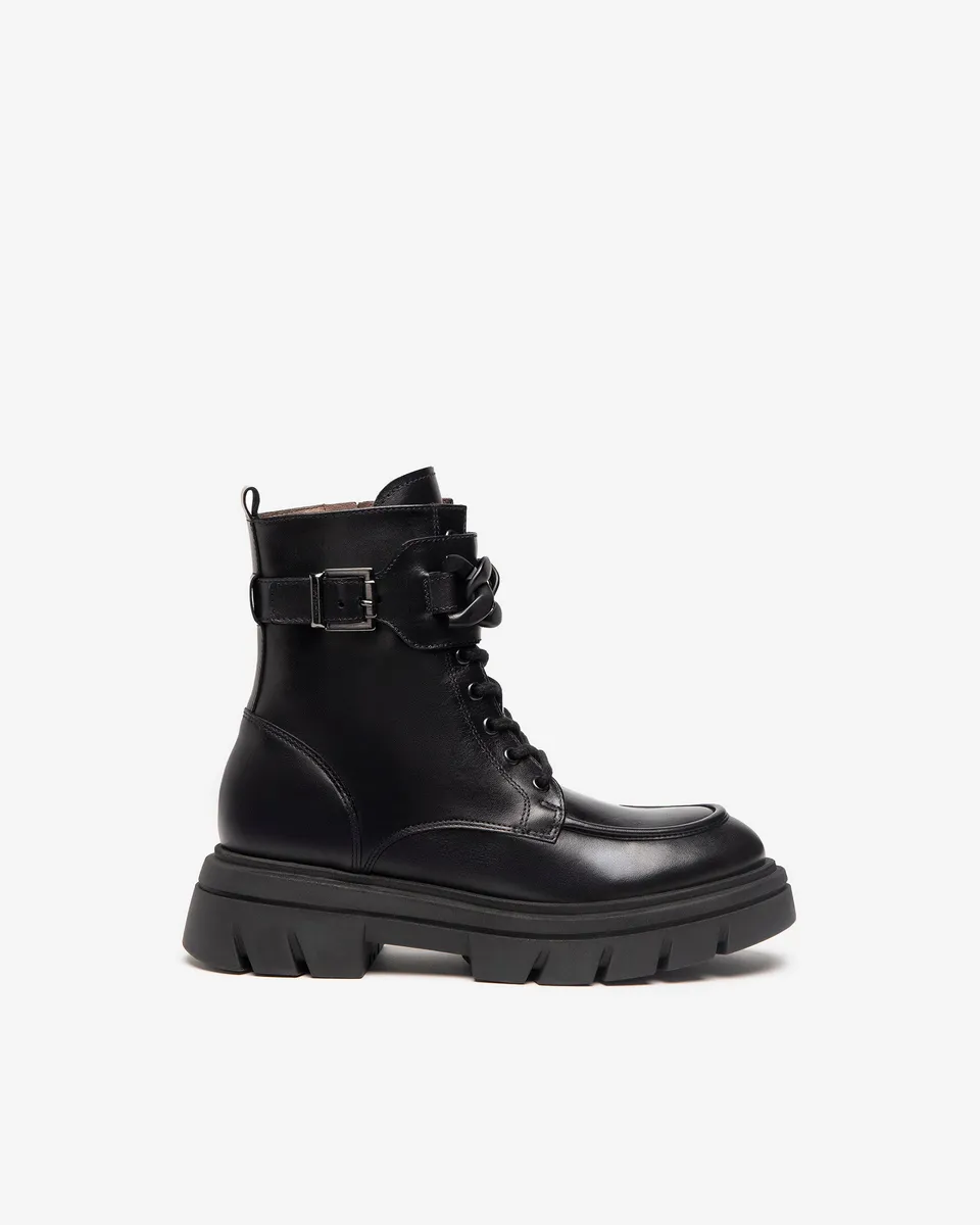 Nero Giardini Combat Boots rangers cuir femme