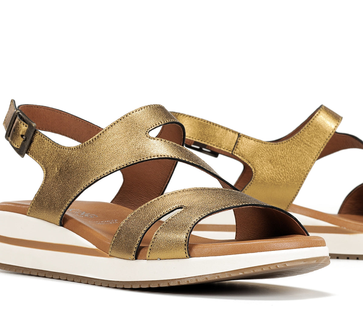 Dorking Merlo D9688 sandale dorée cuir femme
