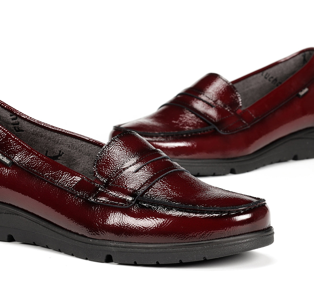 Fluchos Styll F1835 mocassins femme rouges cuir