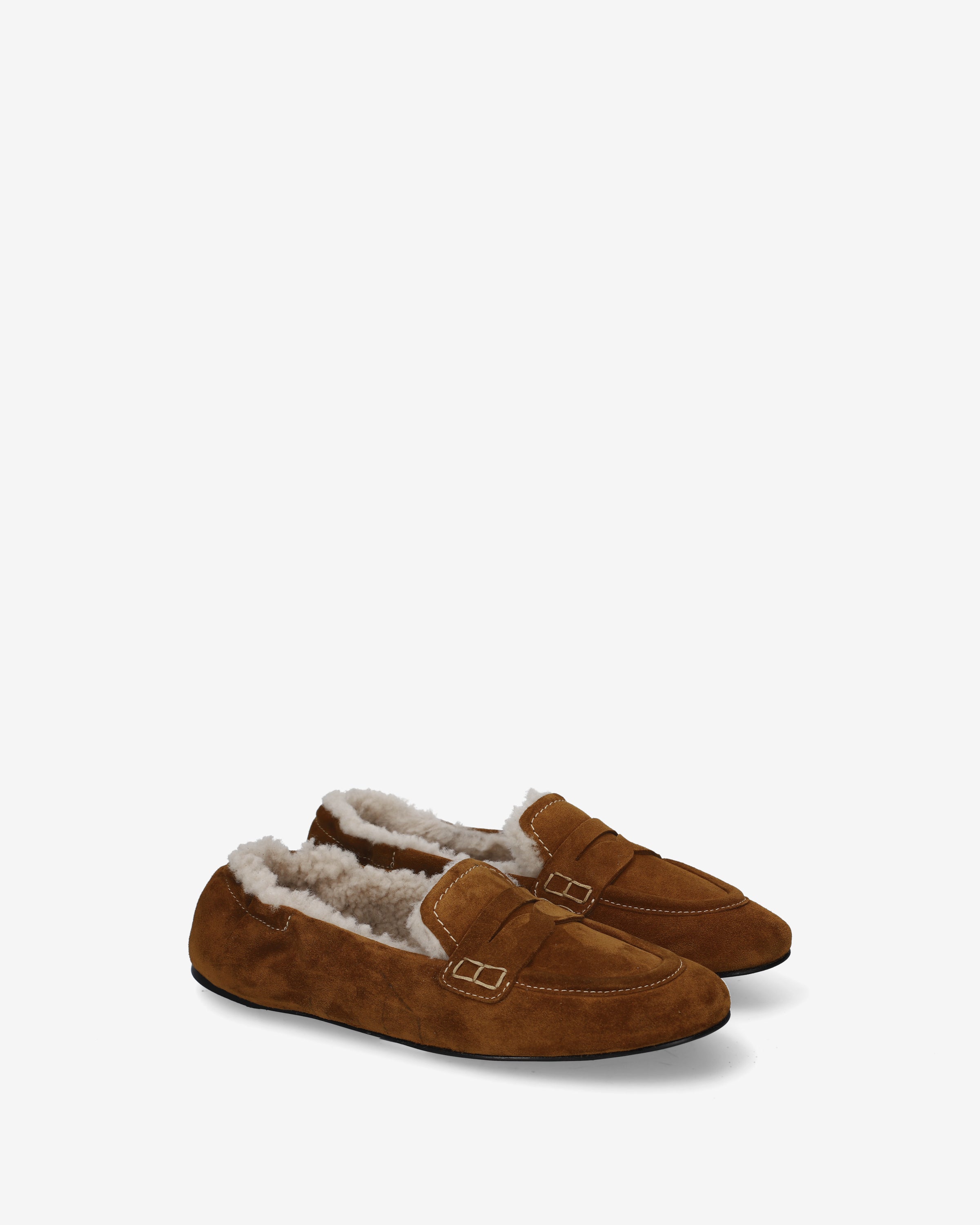 Premiata Pocket loafers cuir cognac fourrés