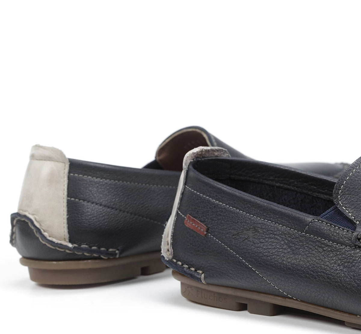 Fluchos Dorian F1173 mocassin bleu homme cuir