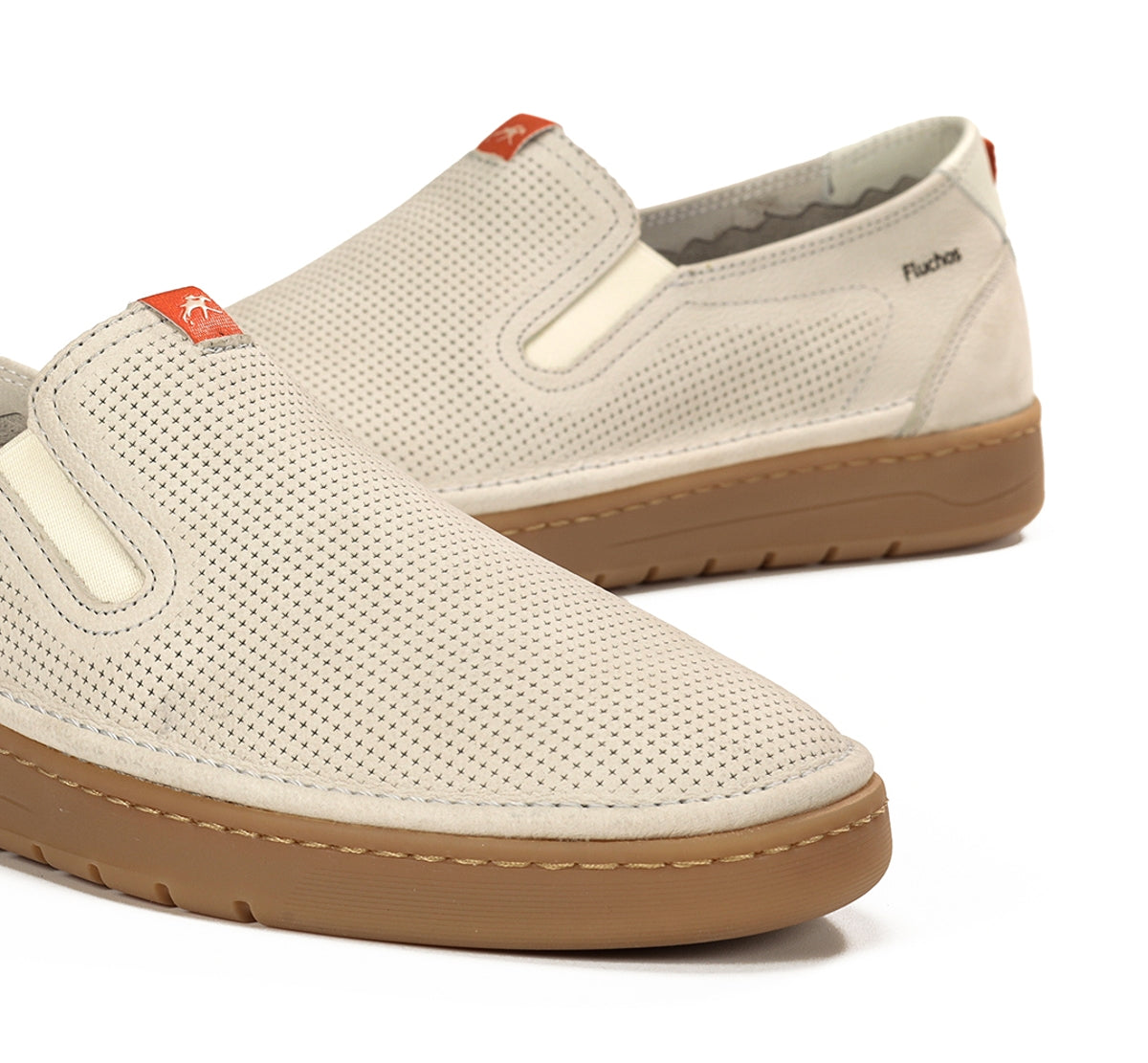 Fluchos Leo F1946 slip on homme taupe cuir souple