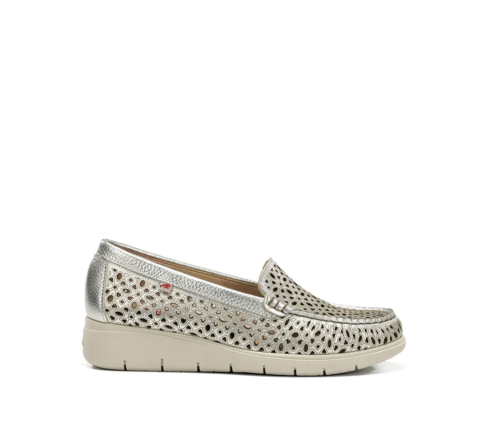 Fluchos Fluvia F2422 Mocassin Cuir Doré Femme