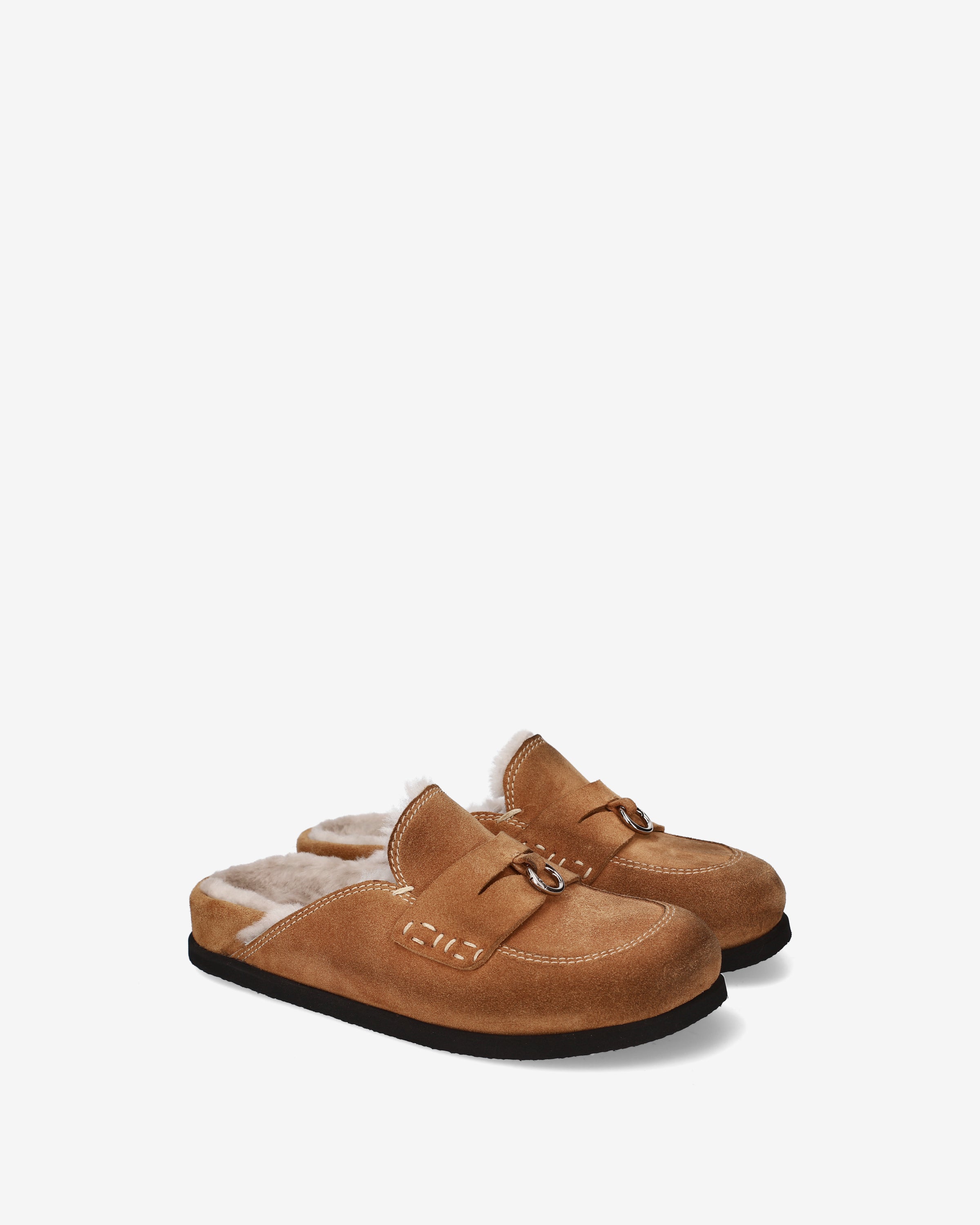 Premiata Mules Shearling mules femme camel cuir