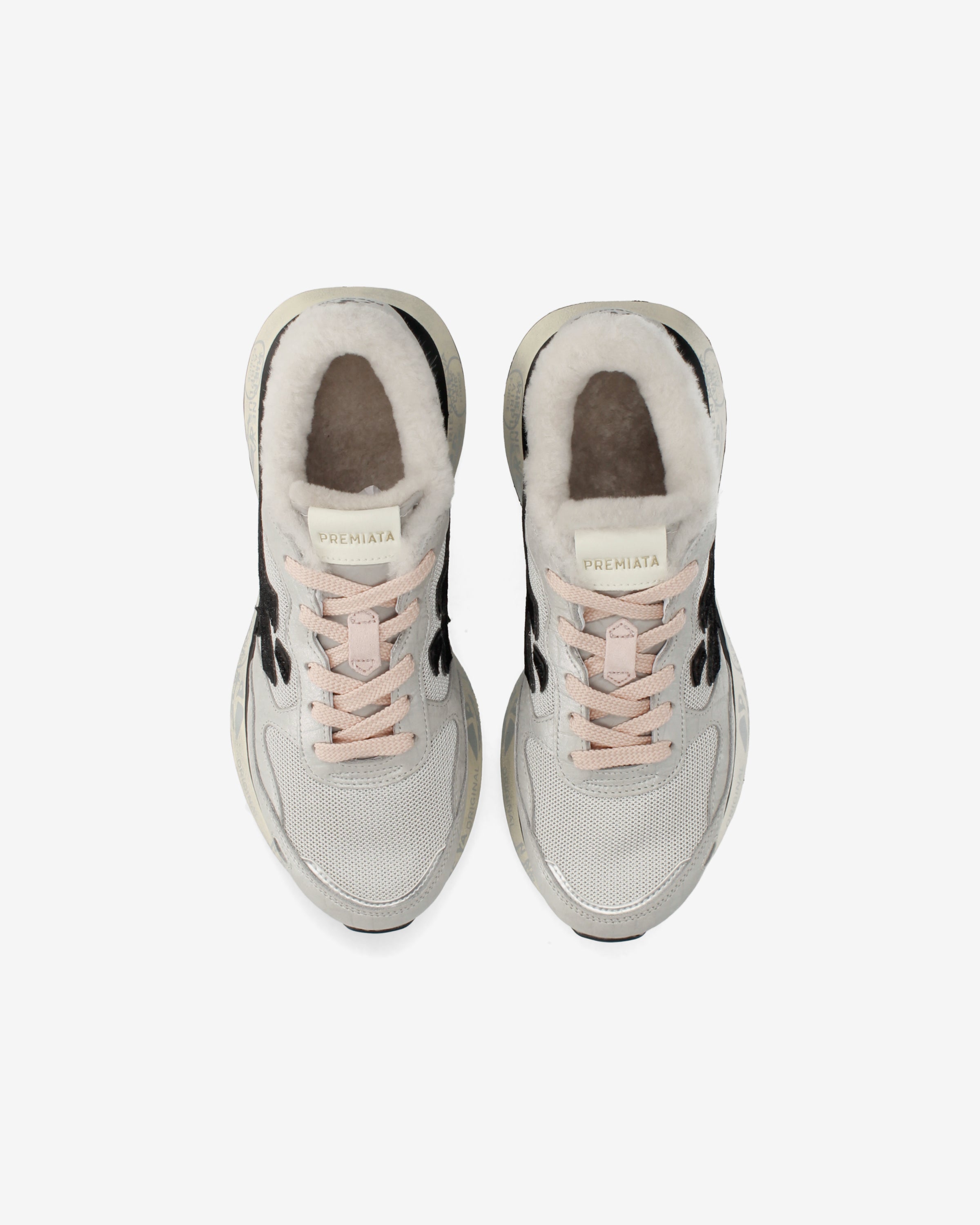 Premiata Lauryn 8533m baskets femme crème fourrure