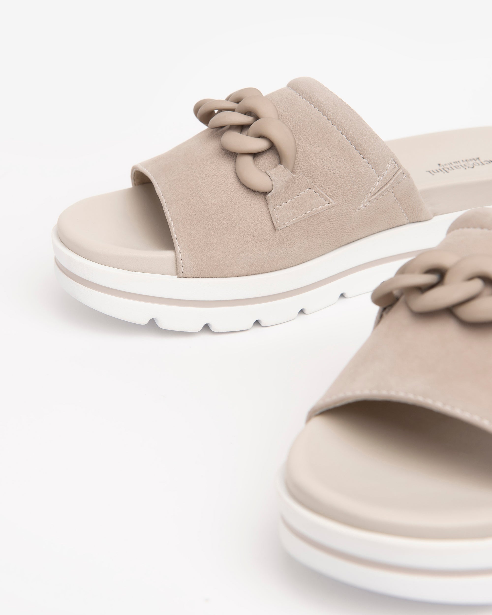 Nero Giardini Slippers mules cuir femme chaîne