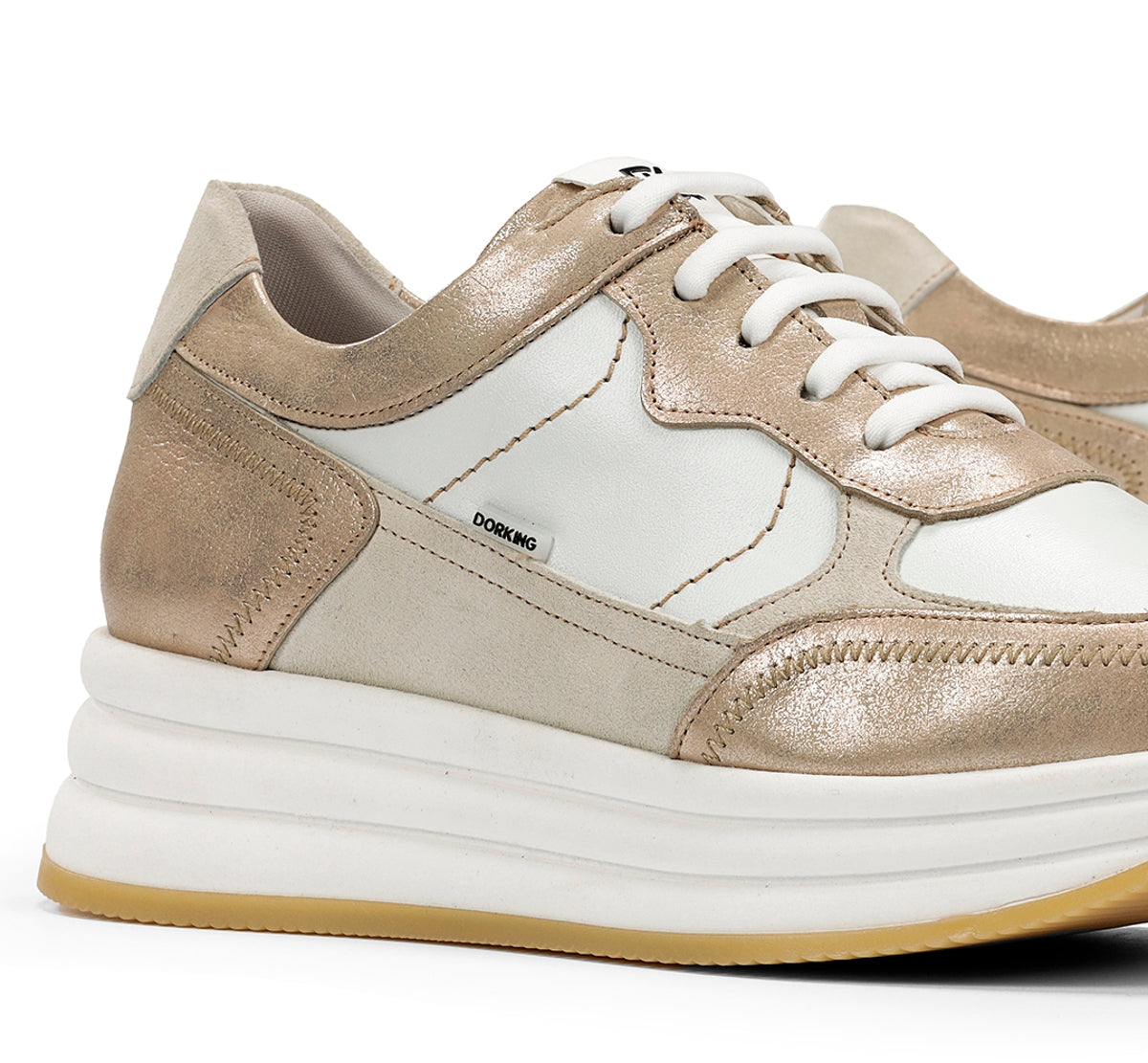 Dorking Draz D9436 baskets dorées plateforme femme