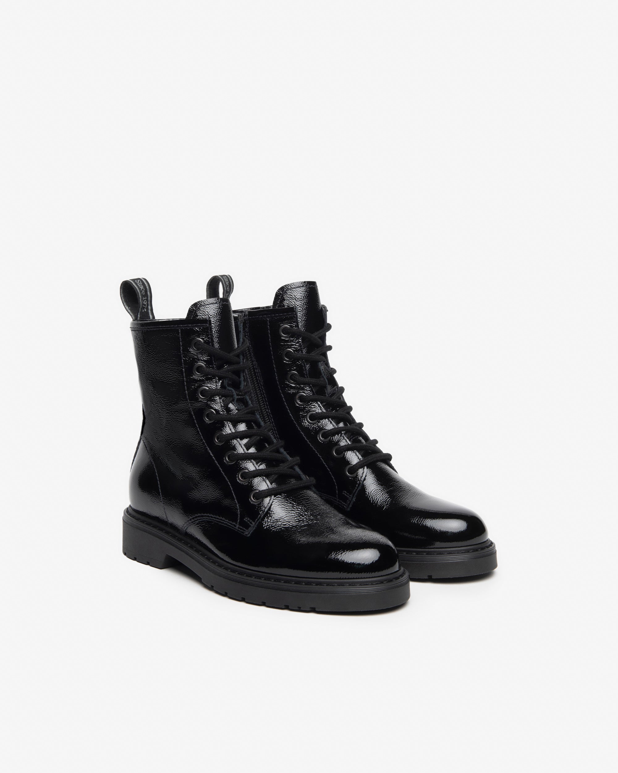 Nero Giardini Combat Boots rangers vernis femme 30 mm