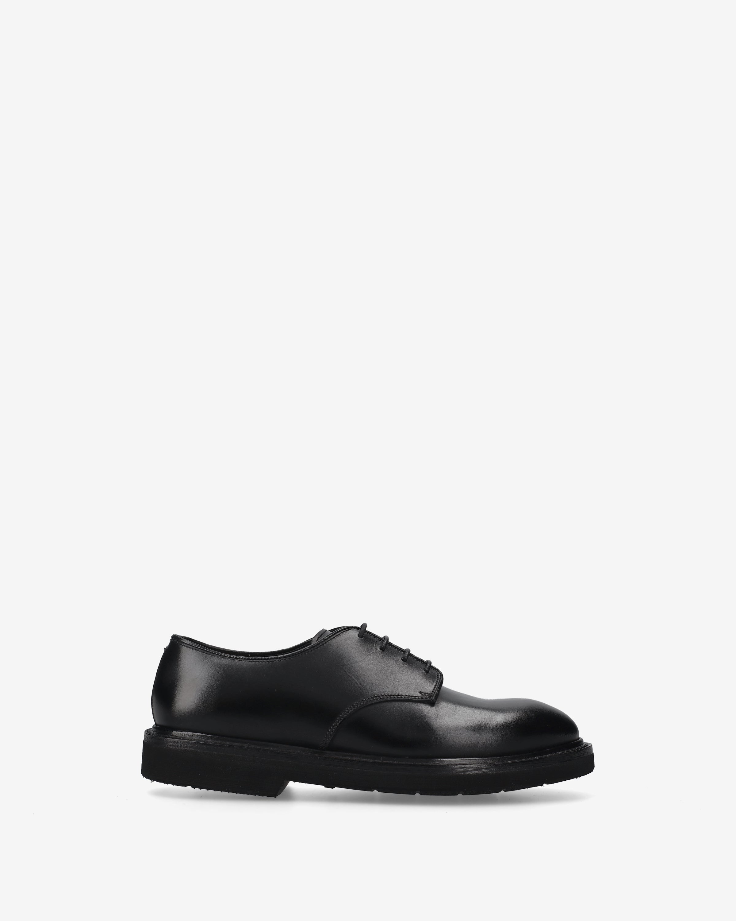 Premiata Derby chaussures homme noir cuir veau Goodyear