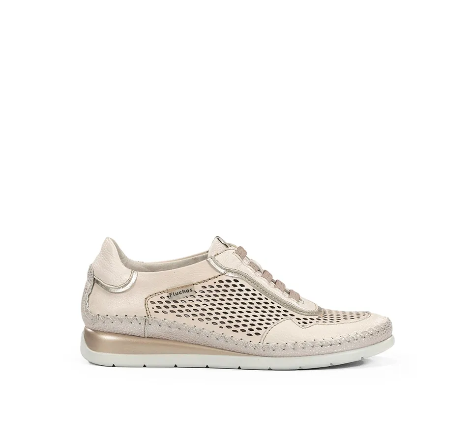Fluchos Sella F2143 baskets femme taupe compensées