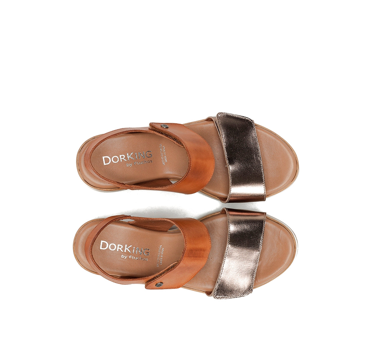 Dorking Prince D9643 sandales femme marron plateforme