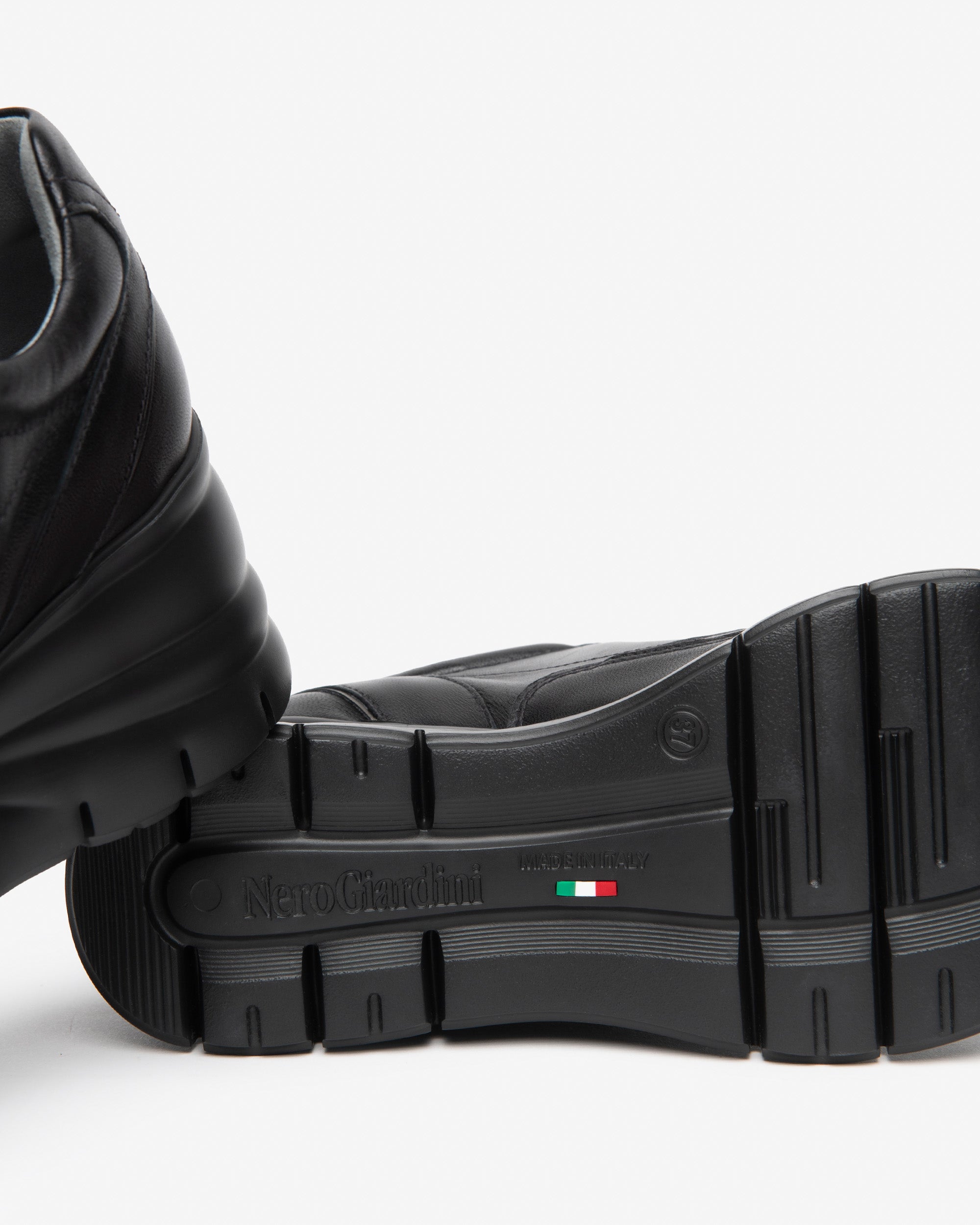 Nero Giardini Sneakers baskets femme cuir compensée 38