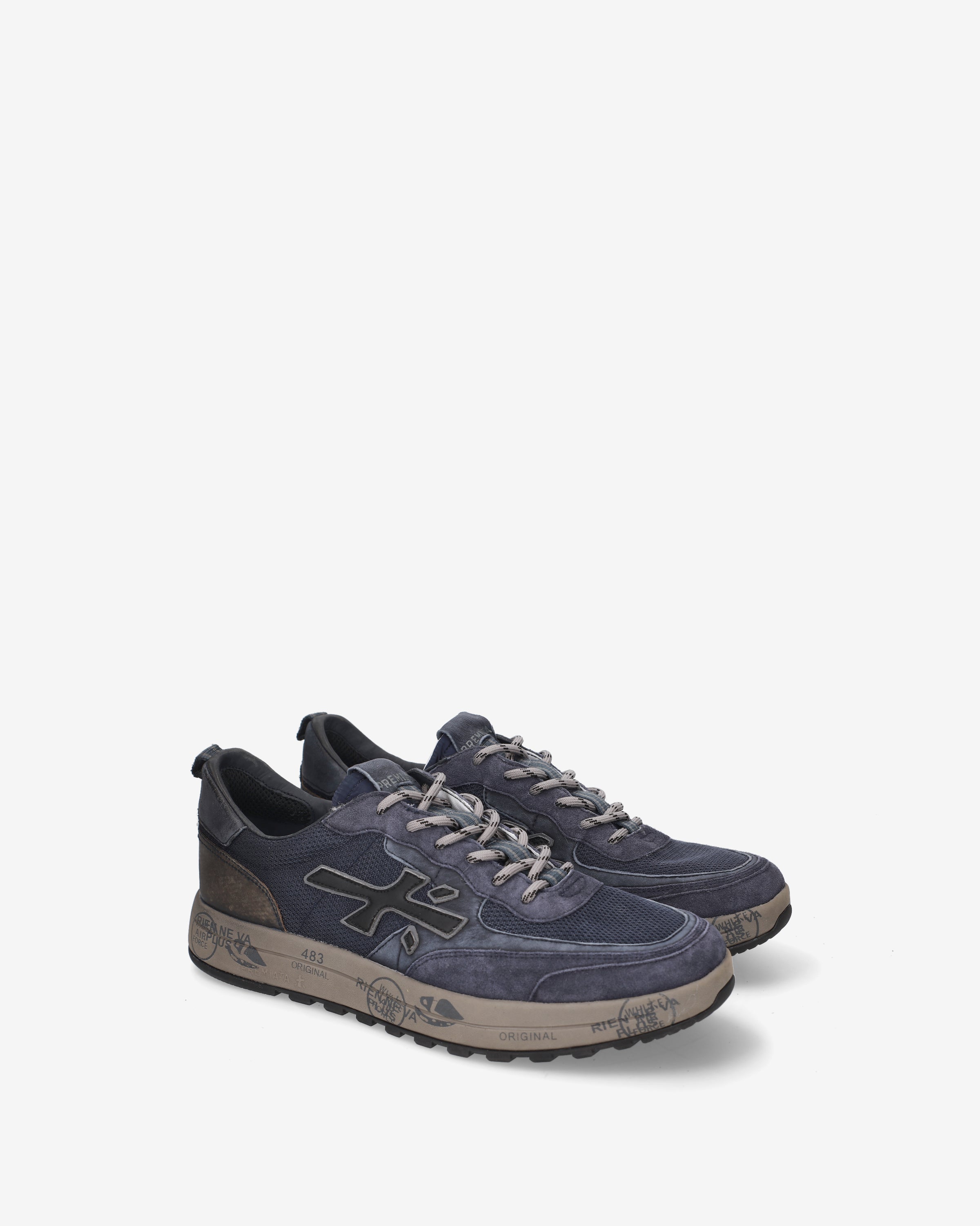 Premiata Nous 8460 baskets homme bleu marine cuir
