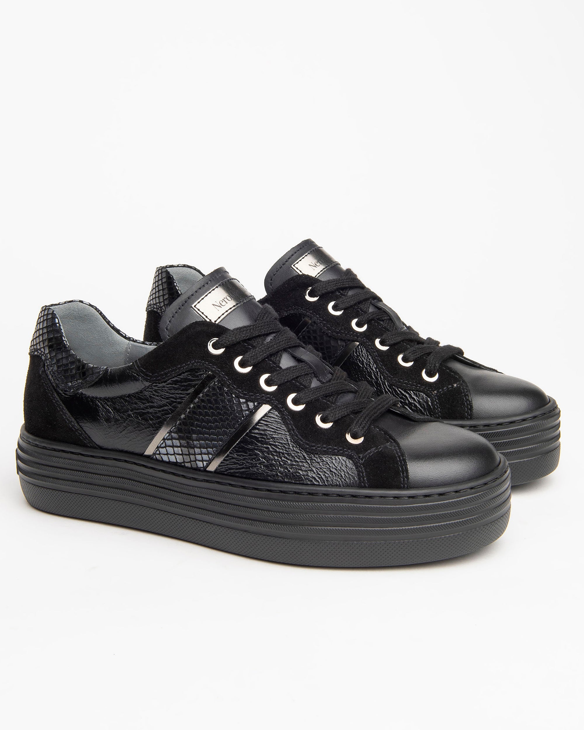 Nero Giardini Sneakers baskets femme cuir daim plateforme