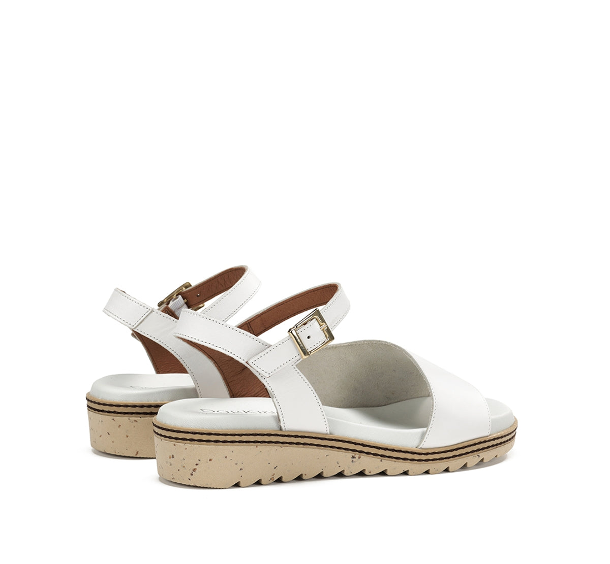 Dorking Espe D8771 sandales femme blanc velcro