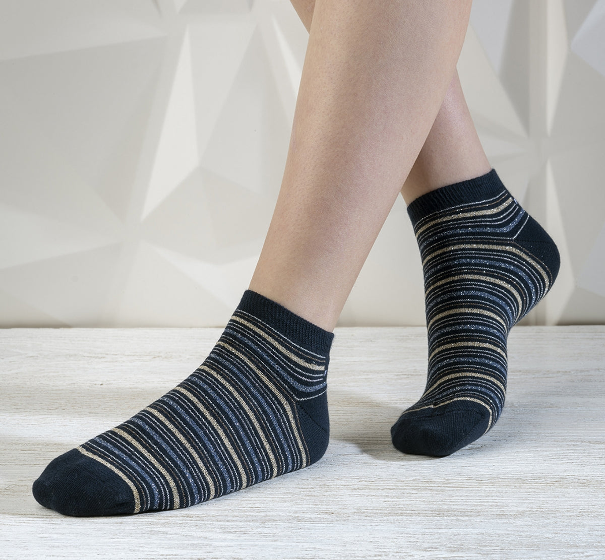 Fluchos CA0011 chaussettes noir blanc femme lot 2