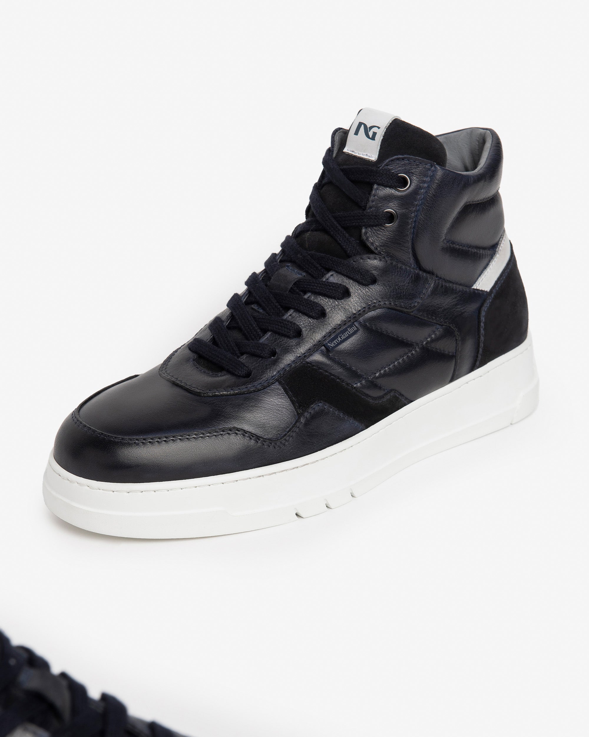 Nero Giardini Sneakers baskets montantes cuir et daim homme