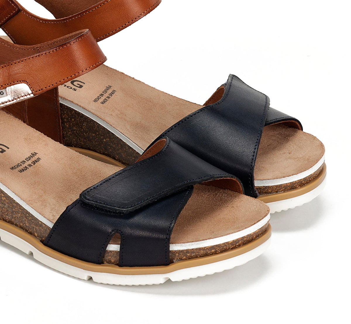Fluchos Dorking Gold D9512 sandales bleu compensées