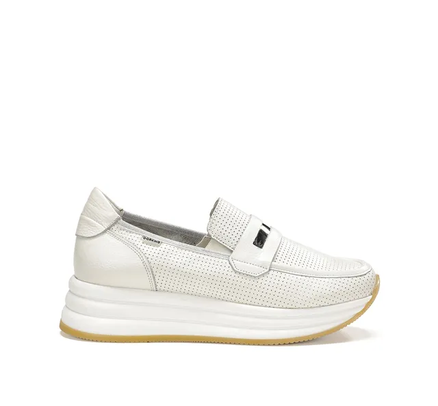 Dorking Draz D9243 mocassins blanc femme confort