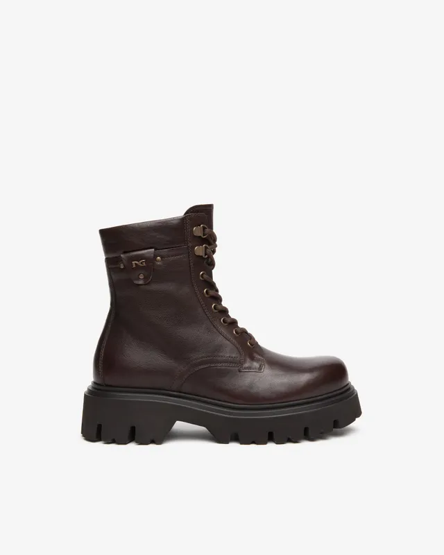 Nero Giardini Combat Boots rangers femme cuir pointure 38
