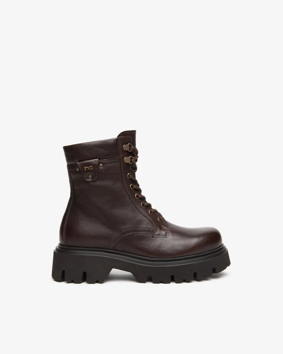 Nero Giardini Combat Boots rangers femme cuir pointure 38