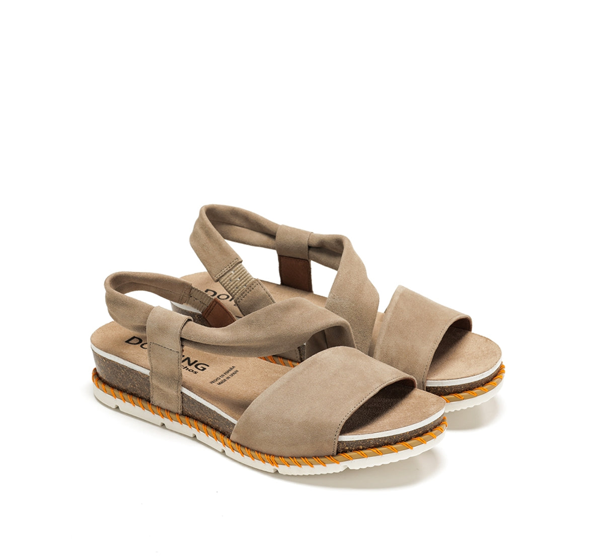 Dorking Sport D9324 sandales taupe femme velcro
