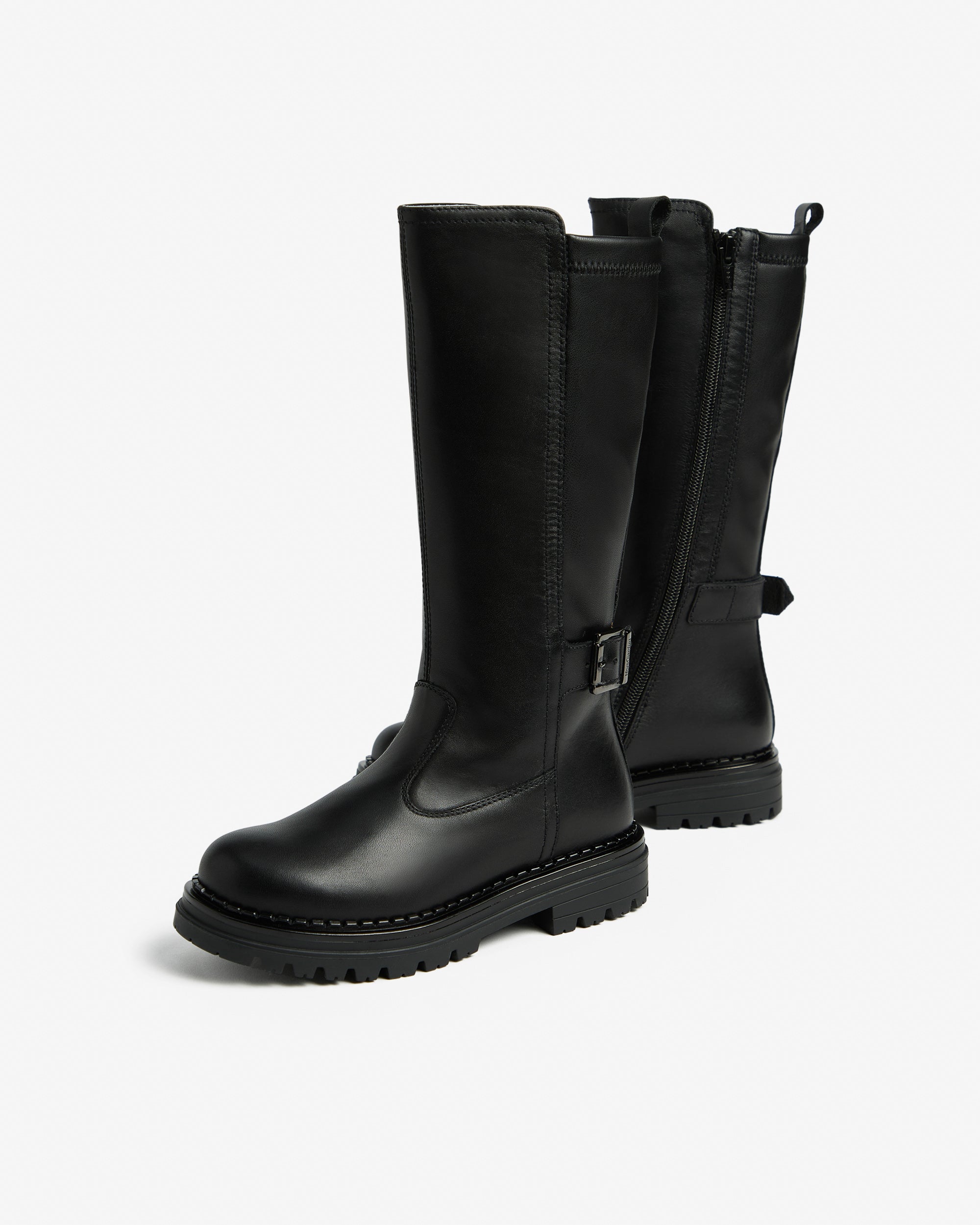 Nero Giardini Boots bottes cuir fille hautes boucle stretch